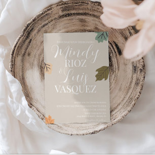 Stille herbstliche Natur-Hochzeitseinladung Einladung