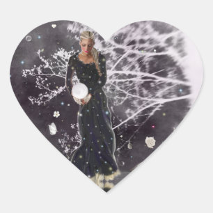 Stille im Inneren Herz-Aufkleber