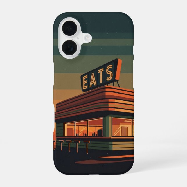 Stille im Straßencafé iPhone 16 Hülle (Rückseite)