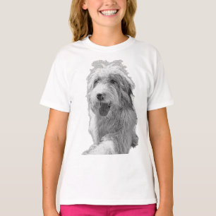 Stille in Bewegung – monochromes Hundeporträt T-Shirt