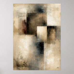 Stille Intervalle Wabi-Sabi Architektur-Abstrakt Poster