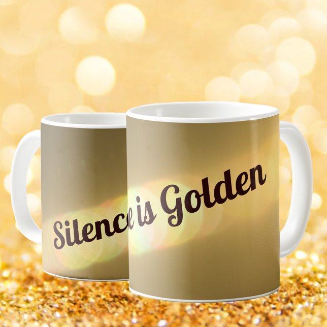 Stille ist Golden Elegante Gold Kaffeetasse (Von Creator hochgeladen)