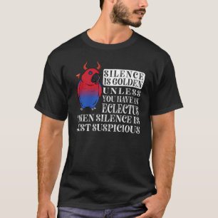 Stille ist Goldener Papagei I Weibliche Eclectus T-Shirt