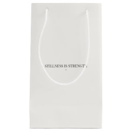 Stille ist Stärke Minimalistische Geschenktasche  Kleine Geschenktüte