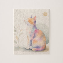 Stille Katze im Mondlicht