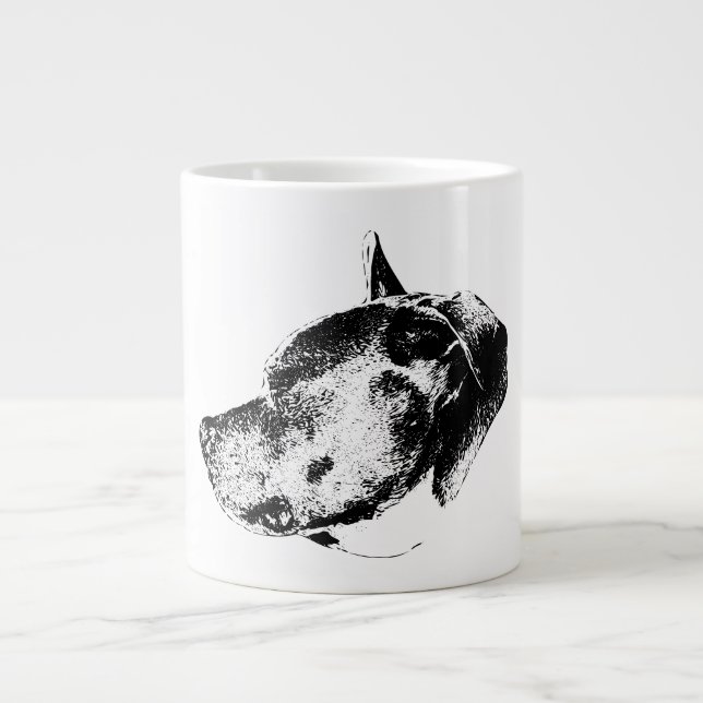 stille Kraft Blick Jumbo-Tasse (Vorderseite)