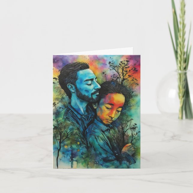 "Stille Kraft" - ein Seelenlicher Vatertag Karte (Vorderseite)