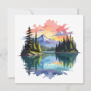 Stille Landschaft Stille Ruhe Natur Außenbereich Feiertagskarte