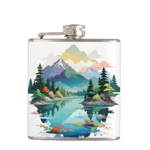 Stille Landschaft Stille Ruhe Natur Außenbereich Flachmann