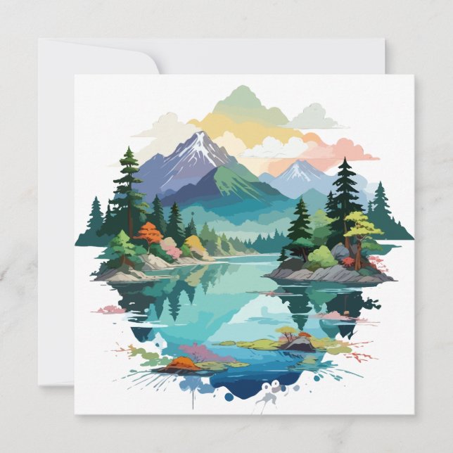 Stille Landschaft Stille Ruhe Natur Außenbereich Karte (Vorderseite)