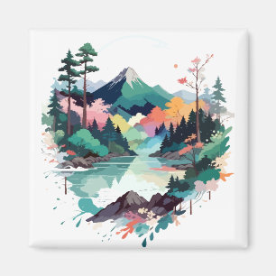Stille Landschaft Stille Ruhe Natur Außenbereich Magnet