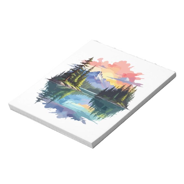 Stille Landschaft Stille Ruhe Natur Außenbereich Notizblock (Rotiert)