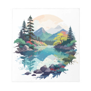 Stille Landschaft Stille Ruhe Natur Außenbereich Notizblock