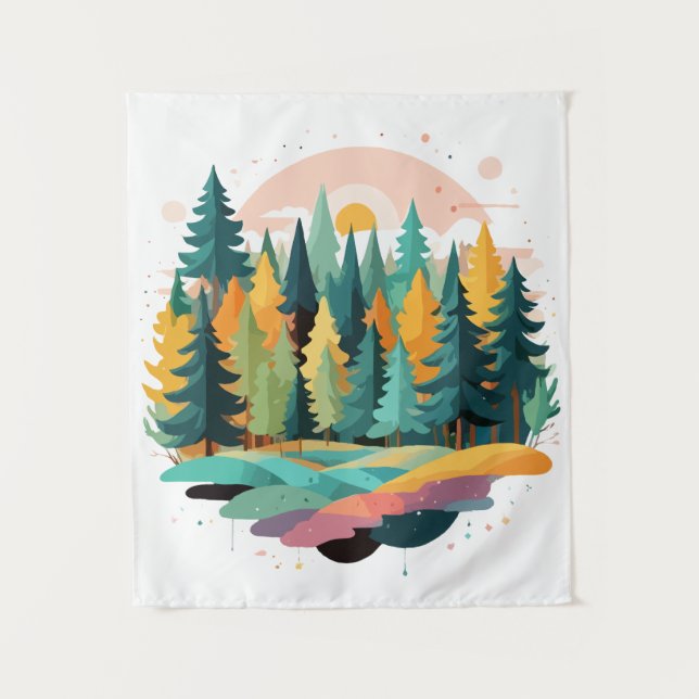 Stille Landschaft Stille Ruhe Natur Außenbereich Wandteppich (Vorderseite)