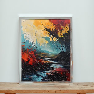 Stille Landschaftsmalerei: Flucht in Ruhe Fotodruck