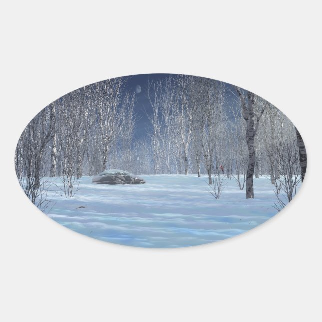 Stille Lichtkleber Ovaler Aufkleber (Vorderseite)
