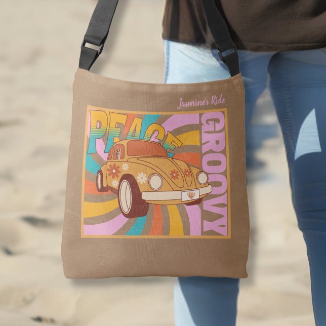 Stille Liebe im Stil der 60er Jahre Tragetaschen Mit Langen Trägern (Von Creator hochgeladen)