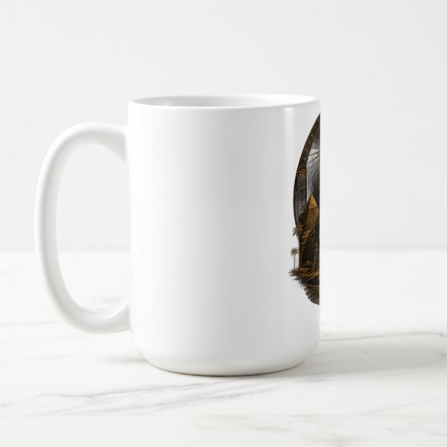 Stille Macht | Great Sphinx Ägypten Design Kaffeetasse (Links)