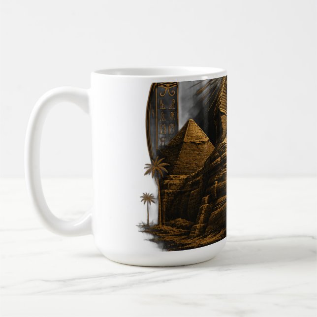 Stille Macht | Great Sphinx Ägypten Design Kaffeetasse (Links)
