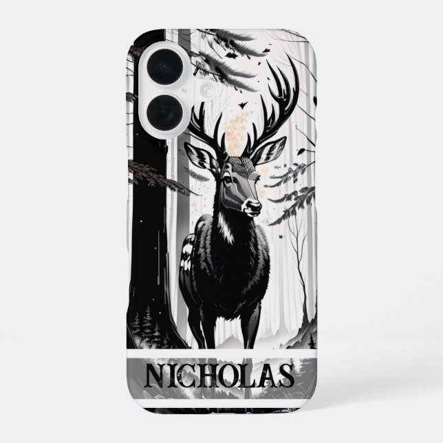 Stille Majestät im Wald iPhone 16 Hülle (Rückseite)
