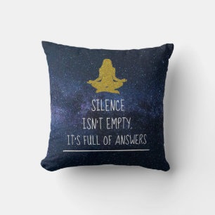 Stille Meditation Zitat Zen Yoga Night Stars Kissen