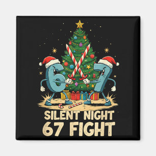 Stille Nacht 67 Kampf Lustiger Weihnachts-Pullover Magnet