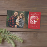 Stille Nacht, Christliches Foto der Heiligen Nacht Feiertagskarte<br><div class="desc">Ein modernes Design für beliebte religiöse Texte. FOTO TIPP: Wenn Ihr Foto nicht richtig passt,  klicken Sie auf diese Schaltfläche anpassen,  und Sie können Ihr Foto verschieben.</div>