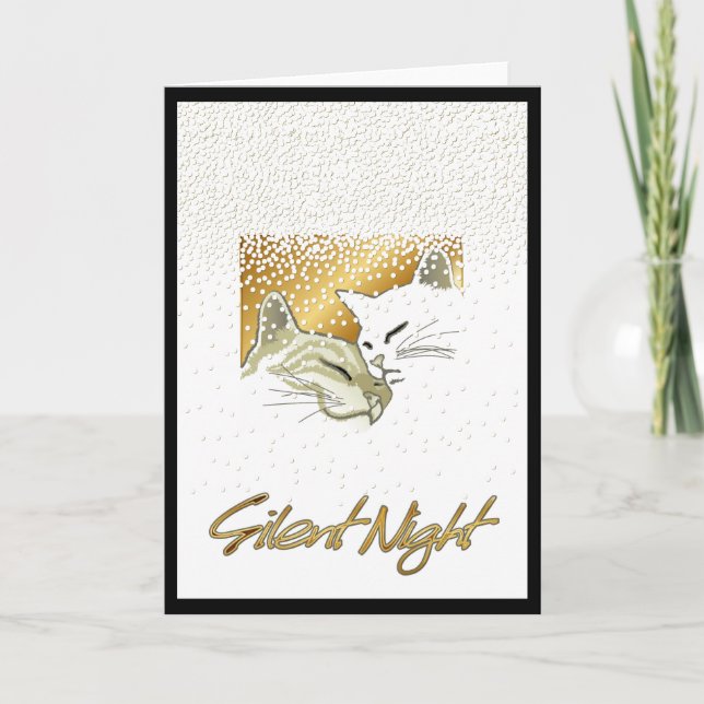 Stille Nacht Feiertagskarte (Vorderseite)