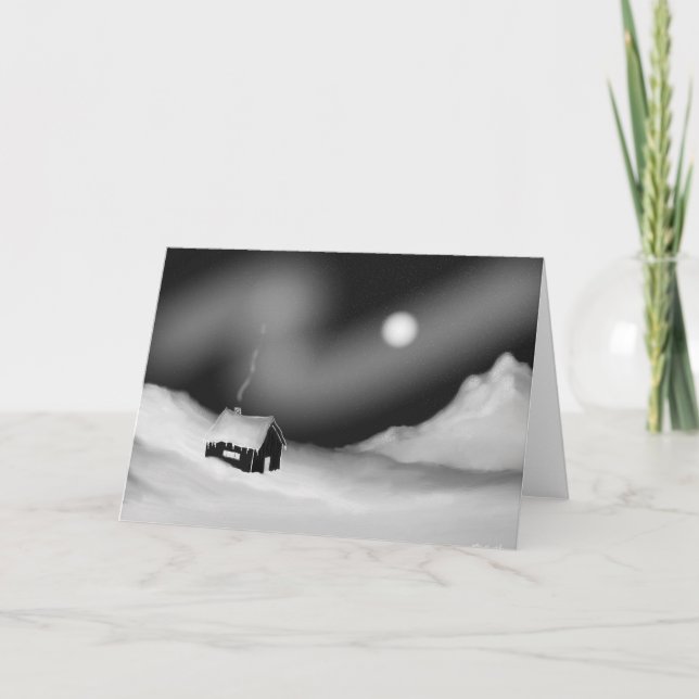 Stille Nacht Feiertagskarte (Vorderseite)