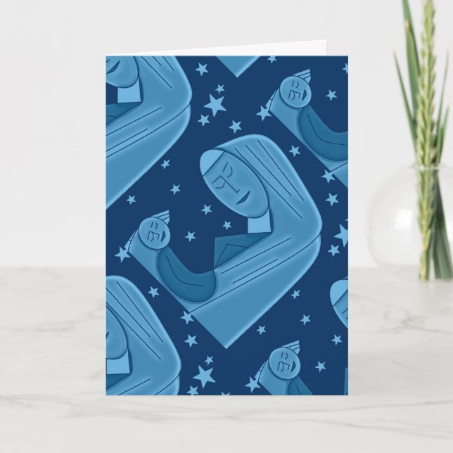 Stille Nacht Feiertagskarte (Vorderseite)