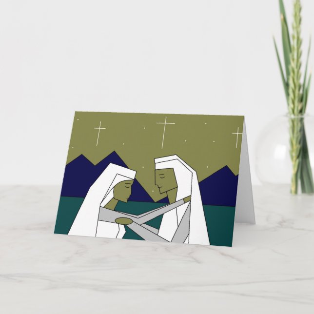 Stille Nacht Feiertagskarte (Vorderseite)