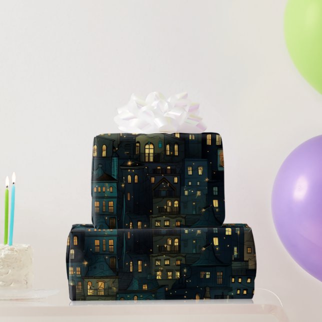 Stille Nacht Fenster Geschenkpapier (Partygeschenke)