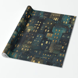 Stille Nacht Fenster Geschenkpapier