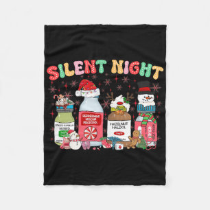 Stille Nacht Frohe Weihnachten Krankenschwester Pi Fleecedecke