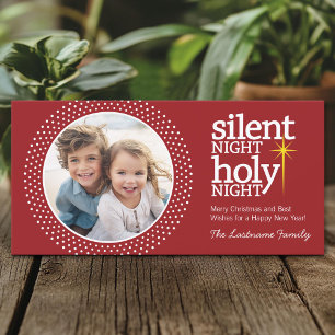 Stille Nacht, Heilige Nacht Christliches Weihnacht Feiertagskarte
