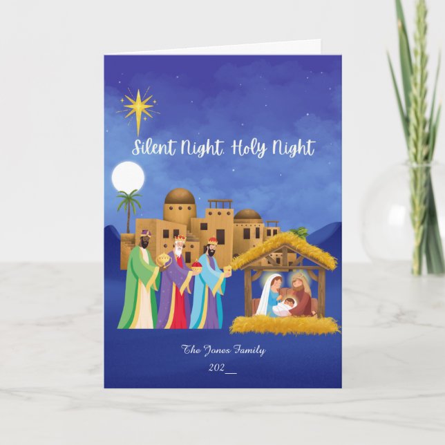 Stille Nacht, heilige Nacht Dankeskarte (Vorderseite)