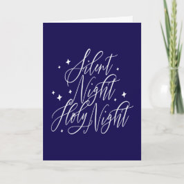 Stille Nacht Heilige Nacht Feiertagsblau Weihnacht Karte