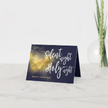 Stille Nacht Heilige Nacht Gold Black Holiday Card