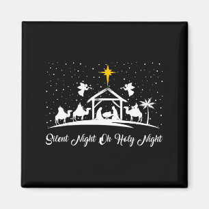 Stille Nacht Heilige Nacht Kippenszene Christlich  Magnet