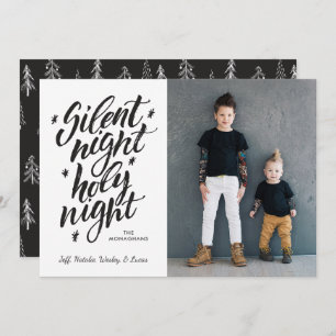 Stille Nacht Heilige Nacht   Schwarz   FOTO Feiertagskarte