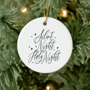 Stille Nacht Heilige Nacht Weihnachtsrund Keramik Ornament