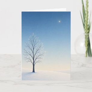 Stille Nacht Horizont • Minimalistische Weihnachts Karte