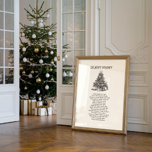Stille Nacht Hymne Texte Wall Print Poster