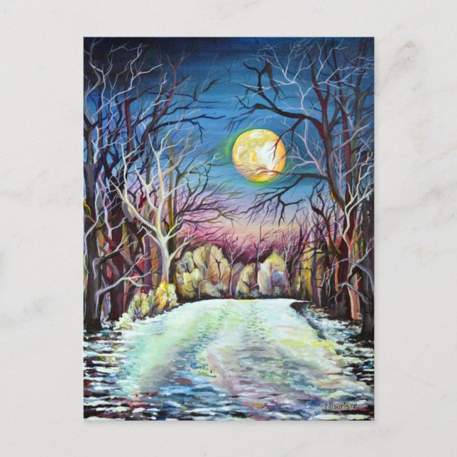 Stille Nacht in Schweden Postkarte (Vorderseite)