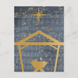 Stille Nacht Jesus in der Krippe der Manger Postkarte