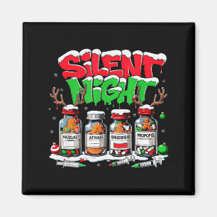 Stille Nacht Lustige Rn Er Krankenschwester Weihna Magnet