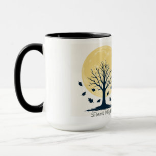 Stille Nacht Mond Baum Kissen Tasse