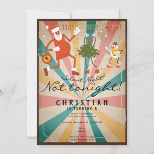 Stille Nacht nicht heute Nacht Groovy Weihnachten Einladung