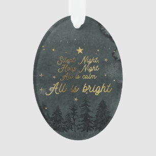 Stille Nacht Oval Ornament