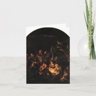 Stille Nacht - Rembrandt 1640. Feiertagskarte